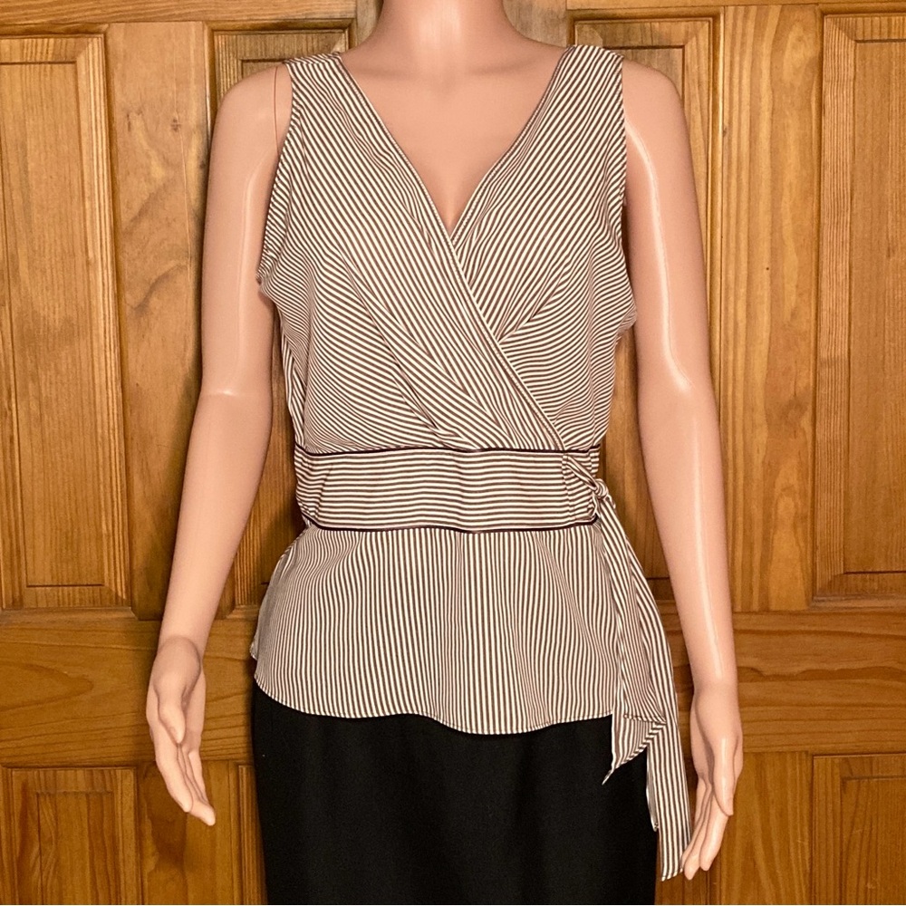 NWOT Vintage Covington Sleeveless V Neck Career Blouse Women's Size 16